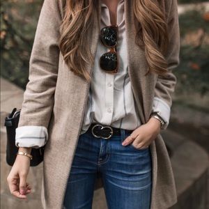 Stanza Herringbone Coat in Camel